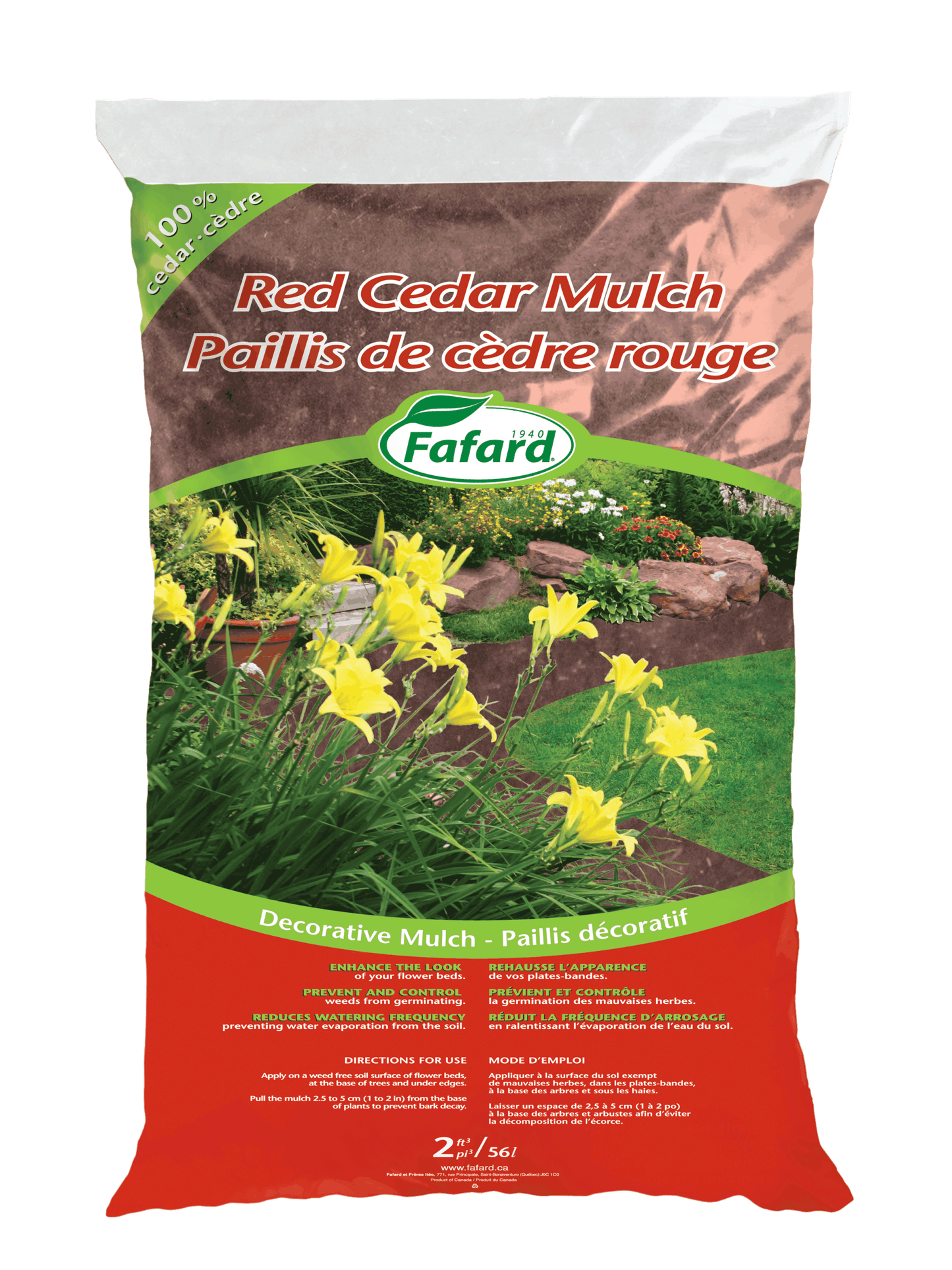 Paillis de cèdre rouge "Fafard"
