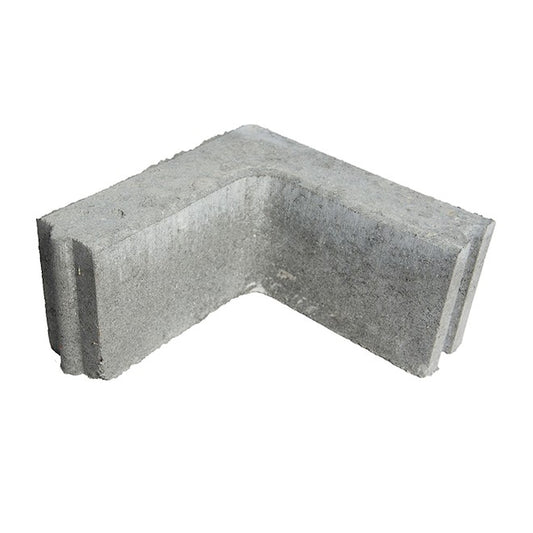 Coin de bordure universelle en béton gris "Patio Drummond" 8 po x 12 po