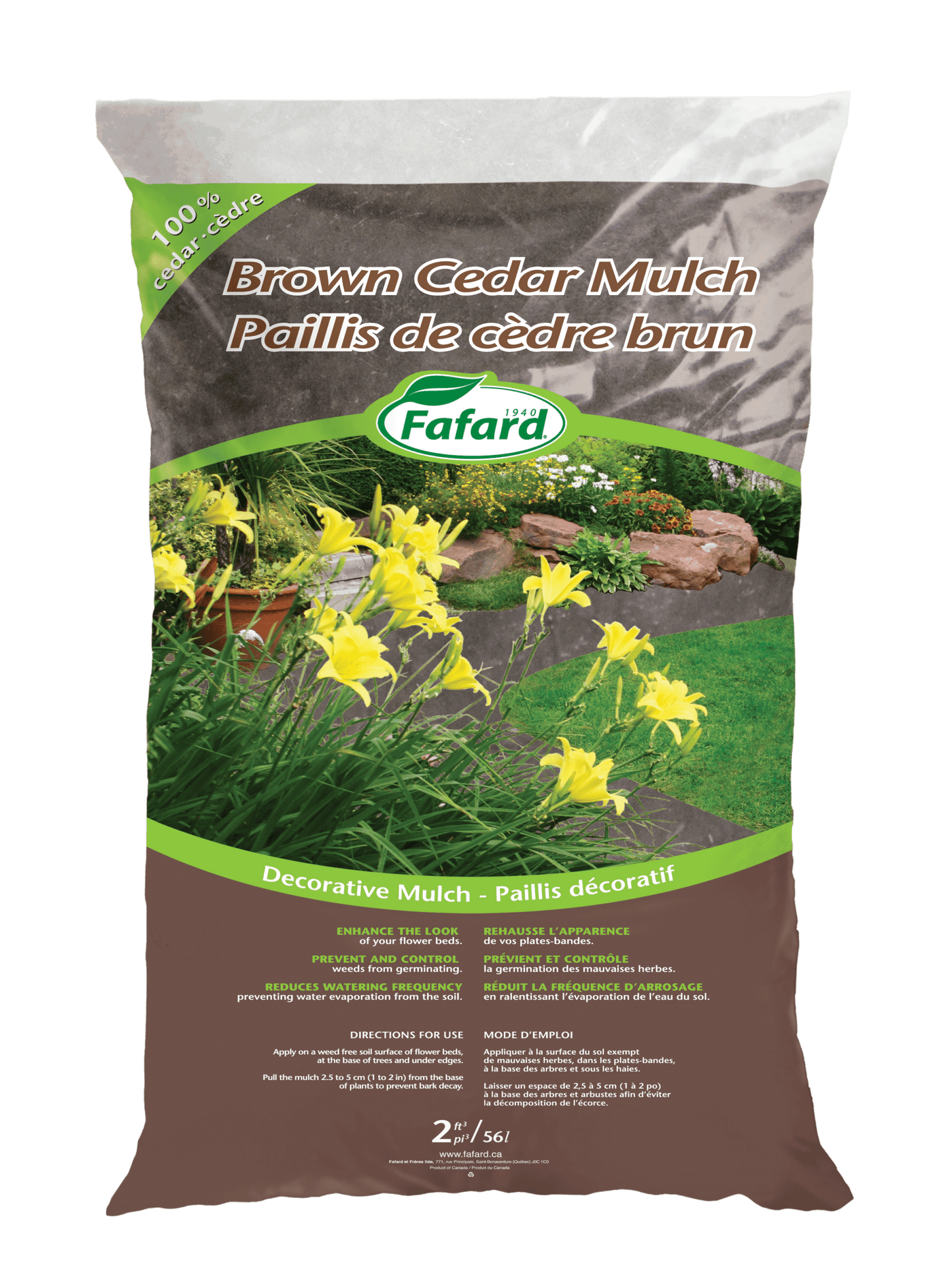 Paillis de cèdre brun "Fafard"
