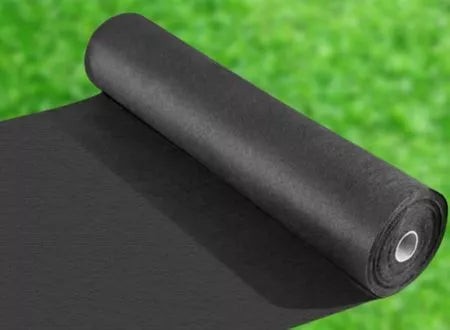 Couvre-sol en tissu non tissé premium noir "Quest" pour aménagement paysager 4 pi